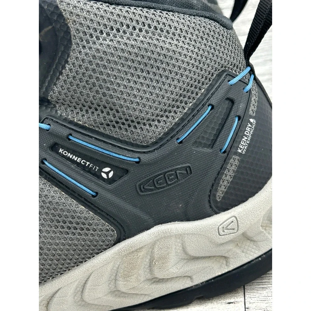 KEEN Konnectfit Waterproof Mid Hiking Boots Men's‎ Size 11.5 Gray Blue